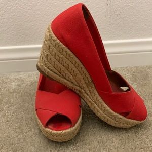 Tory Burch Wedge in Red